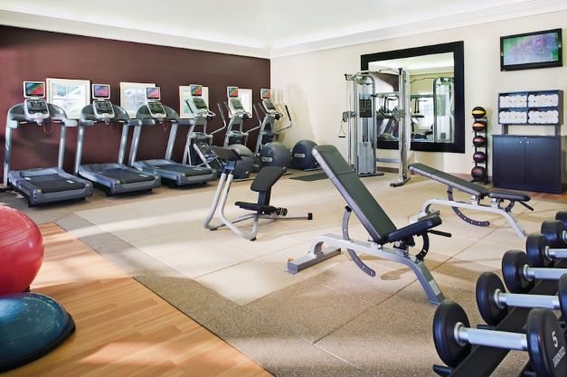 An example of a gym at a Hilton Grand Vacations resort
