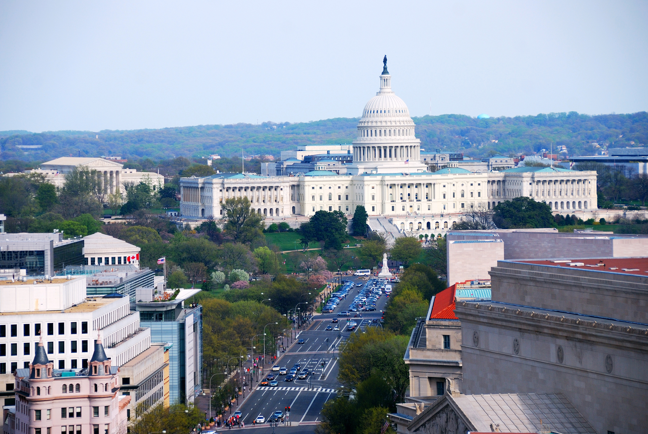 Aerial view of Washington D.C.