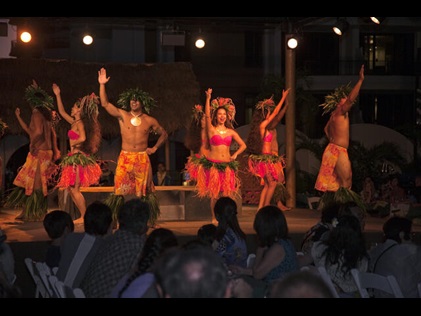 Luau at Hilton Hawaii Village on Oahu. 