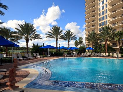 Outdoor pool at Parc Soleil, a Hilton Grand Vacations Club in Orlando, Florida