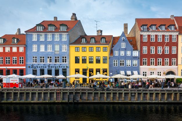 Colorful buildings in Nyhavn, Denmark