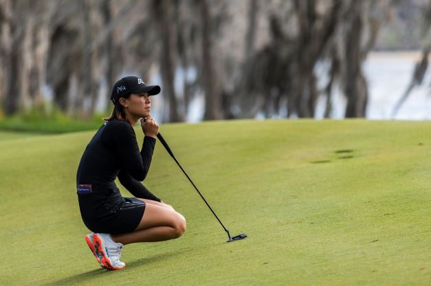 Danielle Kang on the course, Hilton Grand Vacations Tournament of Champions, Lake Nona Golf & Country Club, Orlando. 