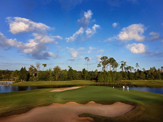 Picturesque golf course, Waldorf Astoria Orlando, Florida. 
