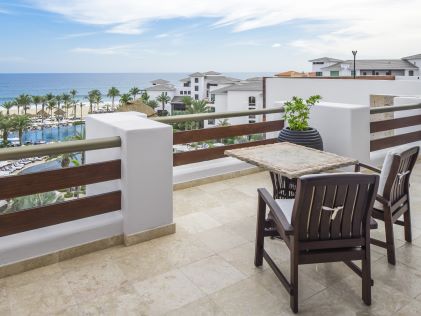 Suite balcony and view of pool at Cabo Azul, a Hilton Vacation Club