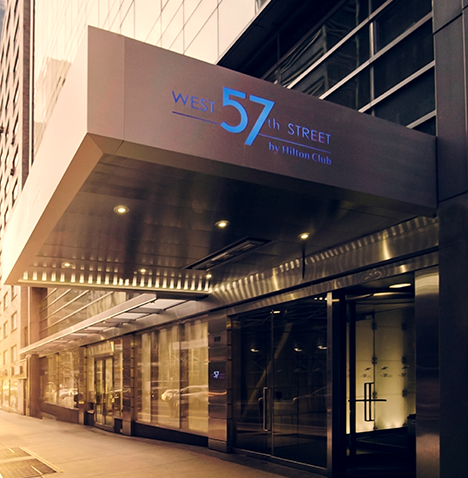 West 57th Street, a Hilton Club located in New York.